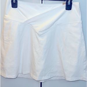 NEW VS PINK High Waist V Crossover White Cotton Skort Sz Large